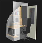 Werkplek onder de trap 2009